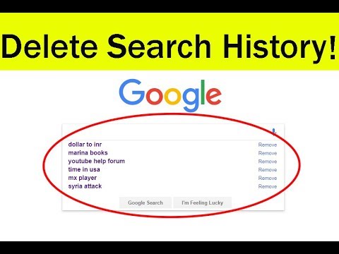 Clear Search History on Google Chrome