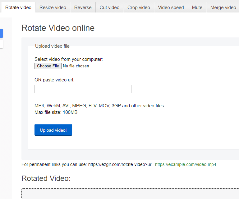 Rotate MOV File Online