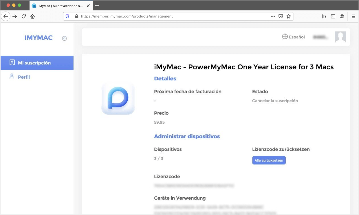 Manage iMyMac Subscription