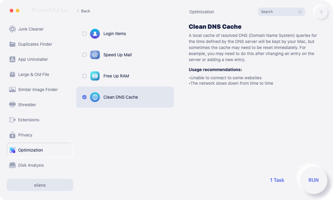 تحقق من Mac Network & Clear DNS Caches للإنترنت