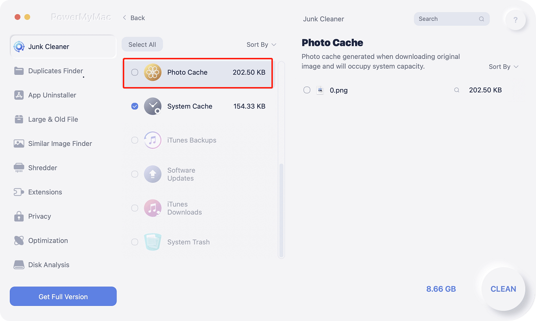 ipod photo cache как просмотреть на компьютере select photo cache to clean