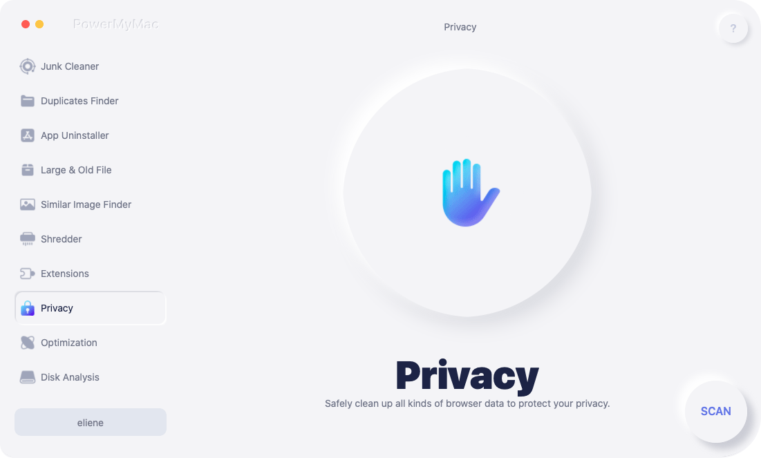 Klik op Privacymodule