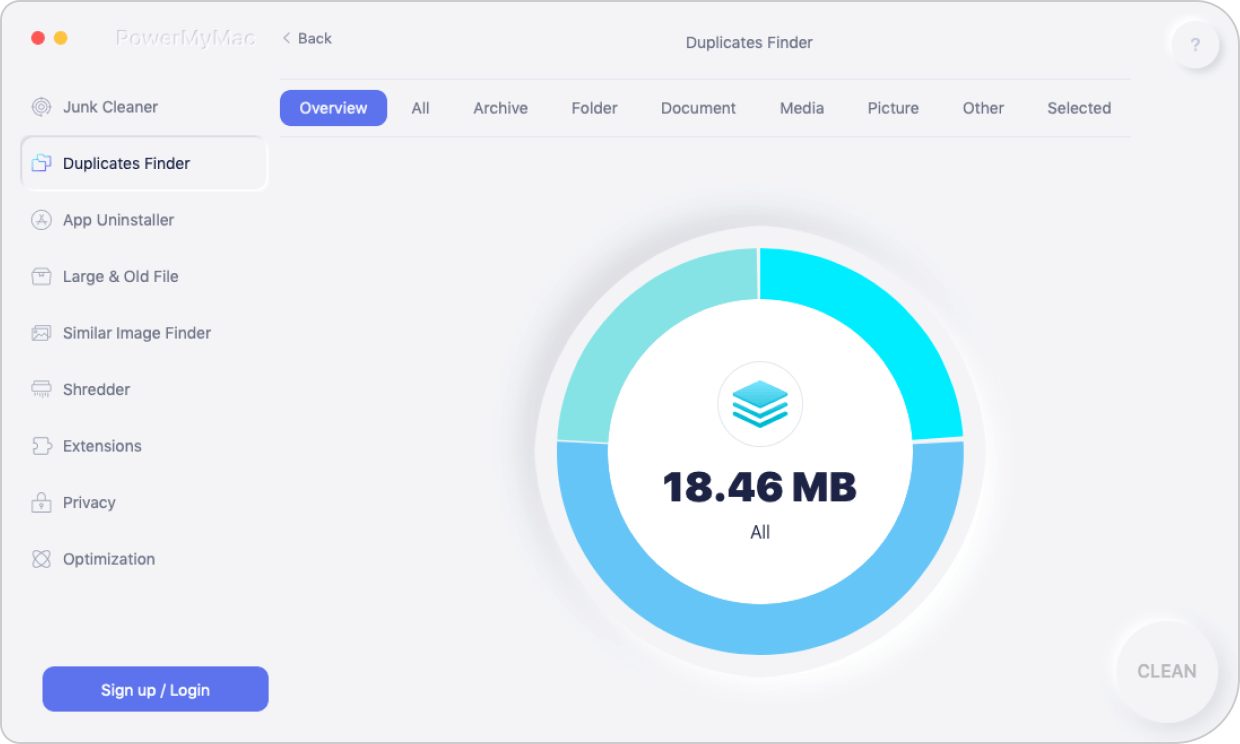 Localizador de duplicatas do PowerMyMac