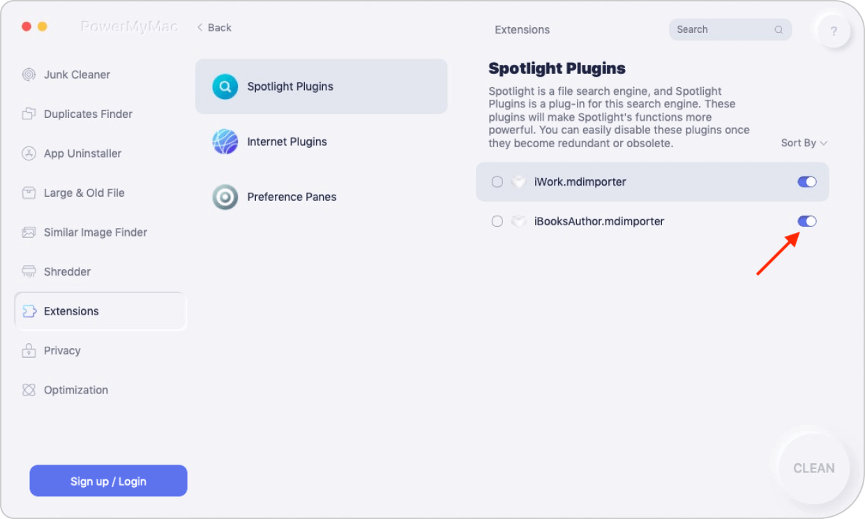 Gerenciar plug-ins e extensões de aplicativos