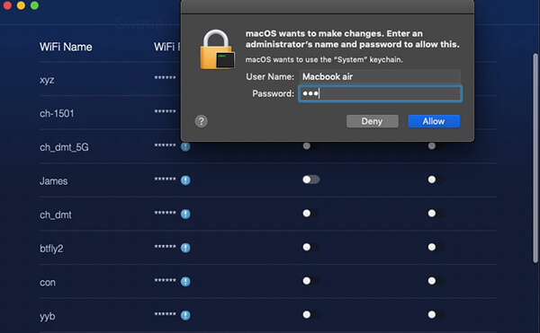 Wifi Network Sweep Enter Passcode