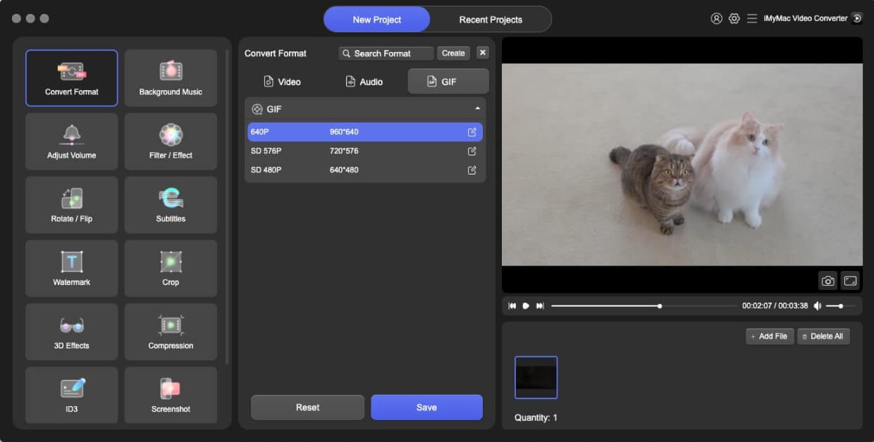 Converta o formato ASF para GIF com iMyMac Video Converter