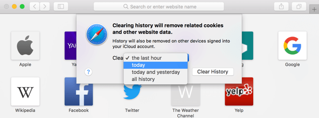 Cookies wissen in Safari