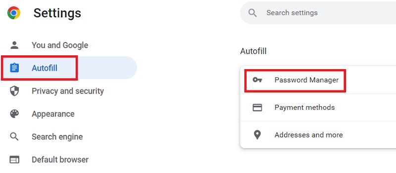 Excluir entradas de preenchimento automático específicas no Chrome