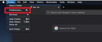Launch Firefox and Click on Preferences