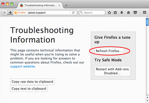 刷新Firefox浏览器