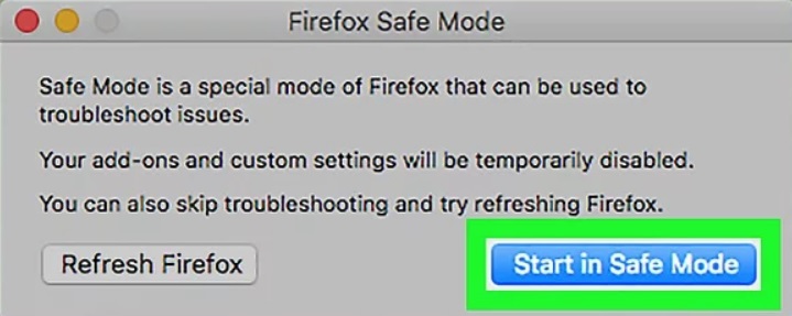 استخدام Firefox في الوضع الآمن لإصلاح مشكلة التعطل