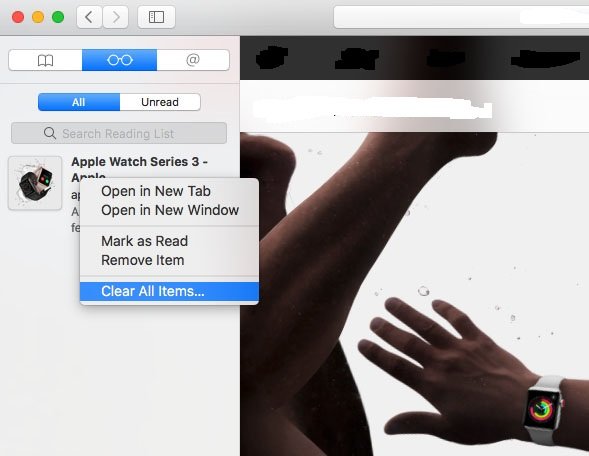 Get Rid of Reading List on Mac Manually