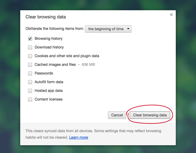 Remove Chrome History