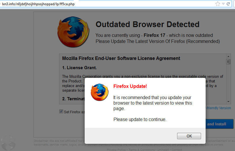 Обновите свой браузер Firefox