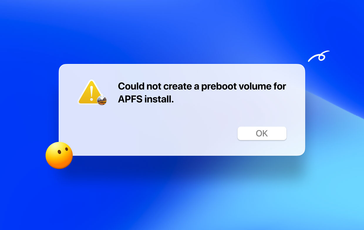 [محلول] تعذر إنشاء وحدة تخزين التمهيد المسبق لتثبيت APFS