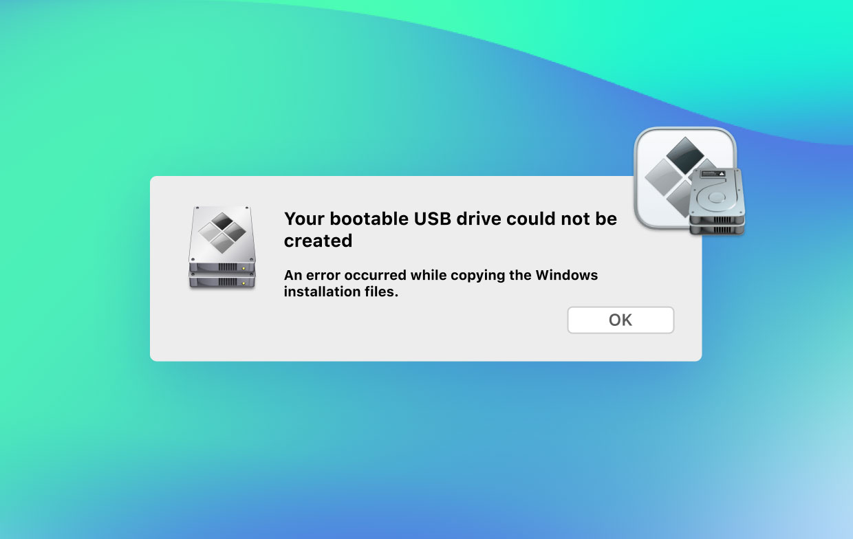 تعذر إنشاء محرك أقراص USB القابل للتمهيد