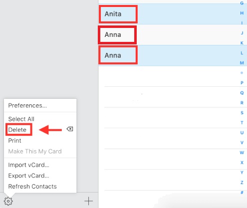 Remove Duplicate Contacts on Mac in iCloud 