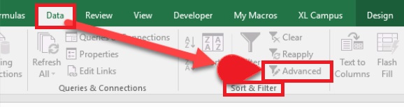 Remove Excel Duplicates with Advanced Filter