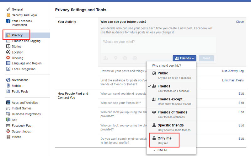 Como tornar uma única foto privada no Facebook usando o PC