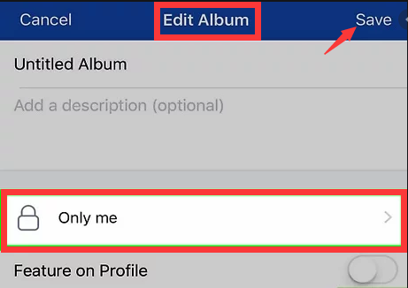 Tornar um álbum inteiro privado no Facebook usando seu computador desktop