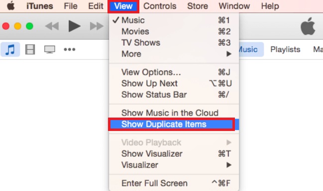 البحث عن التكرارات وإزالتها على iTunes