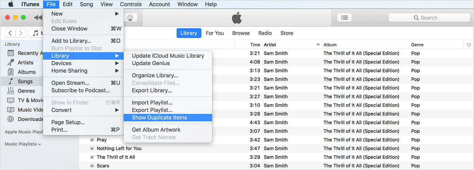 Jak usunąć zduplikowane utwory w iTunes?