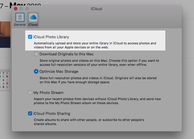 Sincronizar, transferir e usar a biblioteca de fotos do iCloud