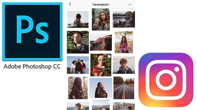 Используйте Photoshop для создания белых рамок для фотографий в Instagram