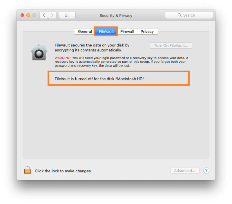 Remova o Kext no Mac quando o FileVault estiver desativado