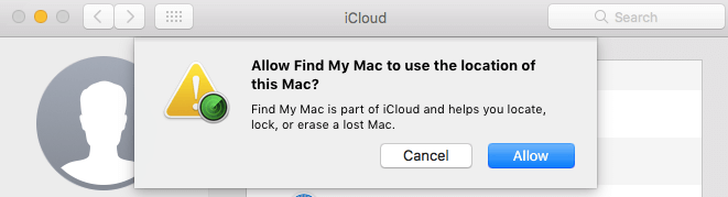 Set Up Find My Mac