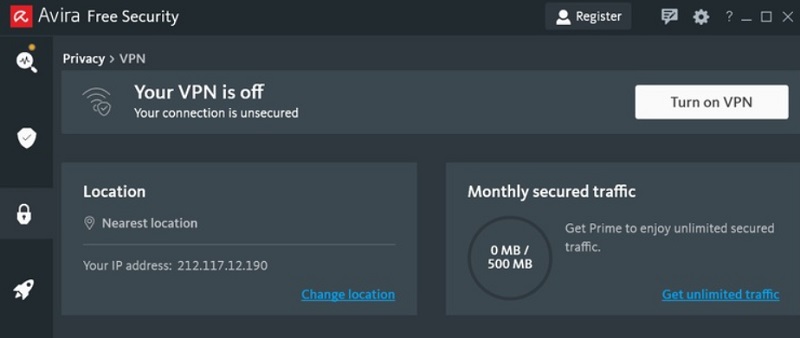 Avira Provides Free VPN