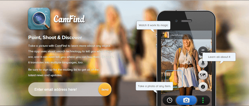 Use CamFind para pesquisa reversa de imagens