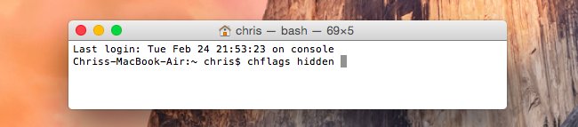 Chflagi ukrywają pliki na komputerze Mac