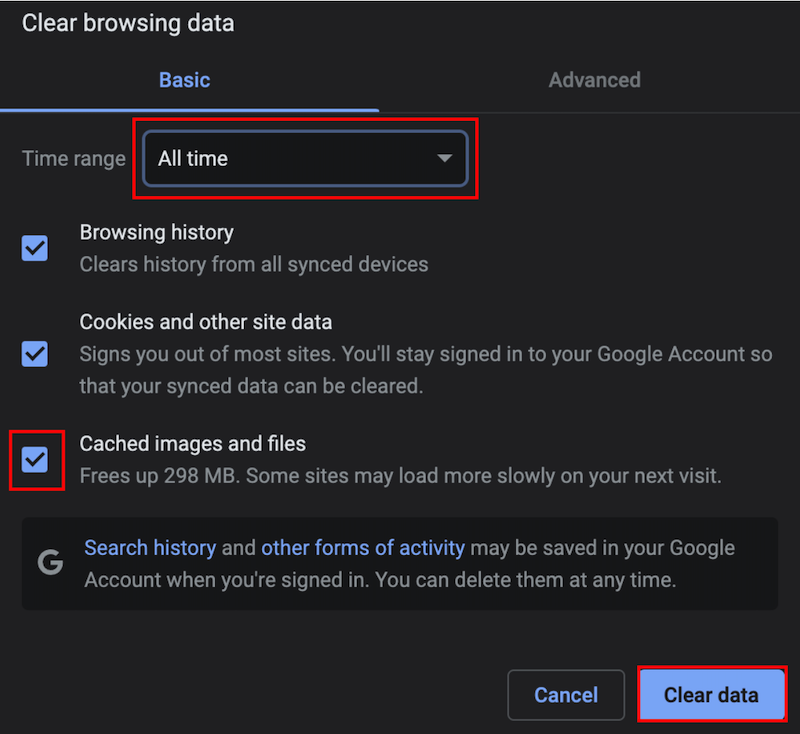 امسح ذاكرة التخزين المؤقت CCleaner على Chrome