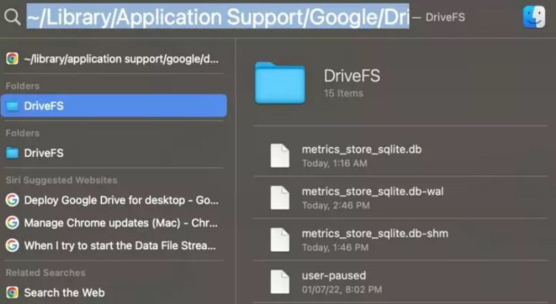 Como excluir o cache do Google Drive no Mac