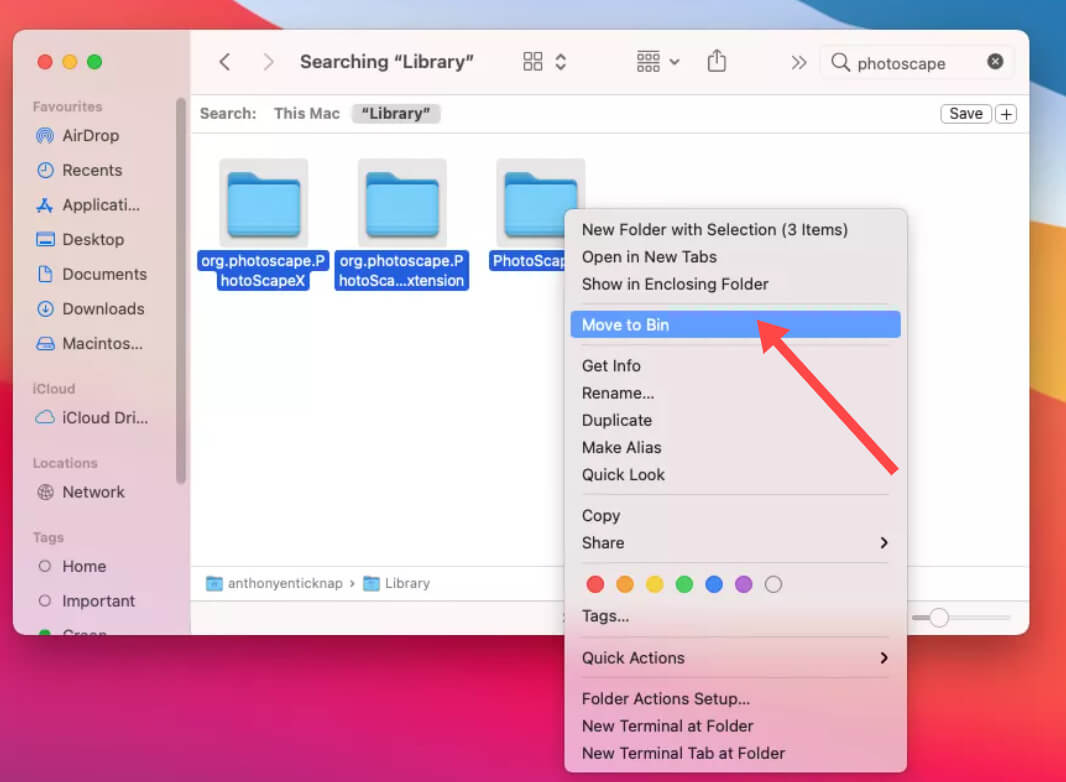 Move Software Leftovers To Trash