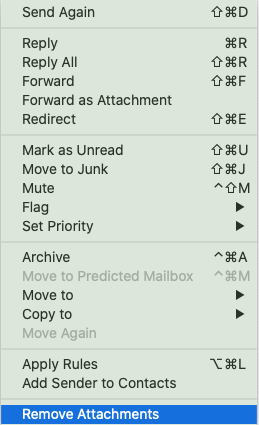 Delete Message Attachments on Mac    