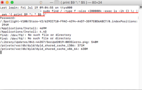 ابحث عن الملفات الكبيرة على نظام Mac عبر Terminal