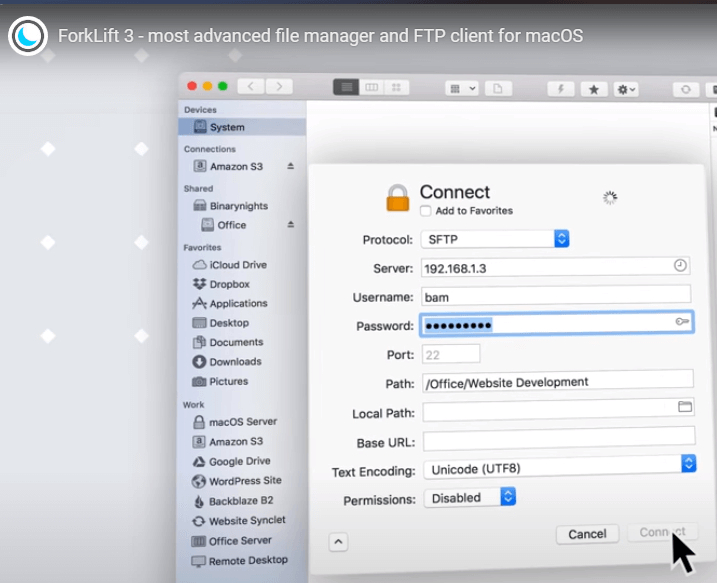 ForkLift Mac 파일 탐색기