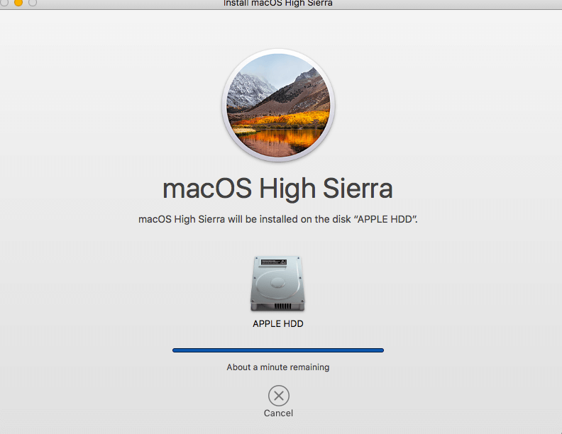 Update the MacOS High Sierra
