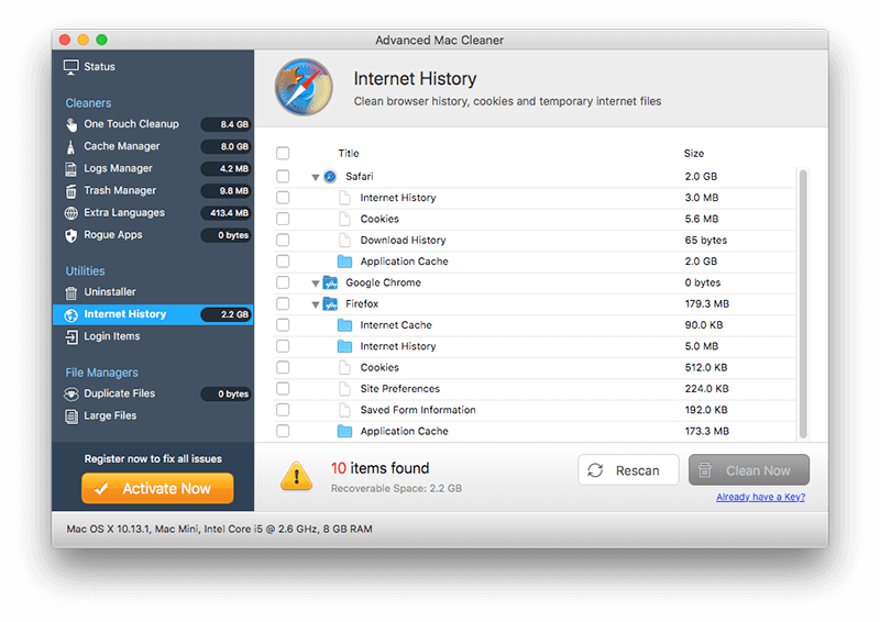 Utility Feature of Advanced Mac Cleaner