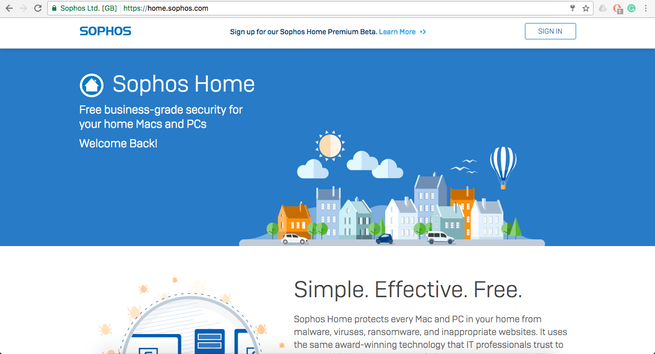 برنامج Sophos Antivirus Mac Home Edition
