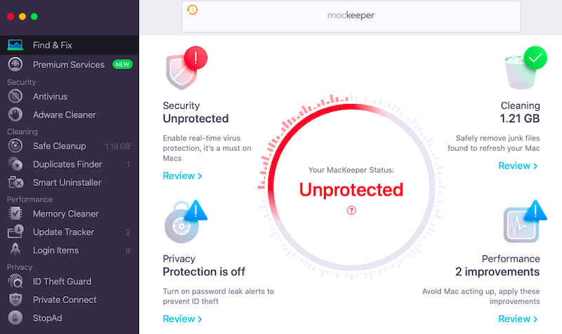 نظرة عامة على MacKeeper