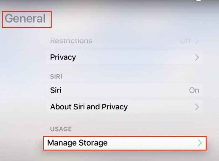 Delete the App Cache Data on My Apple TV