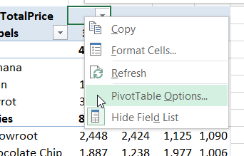 Удалить кэш Excel (сводная таблица)
