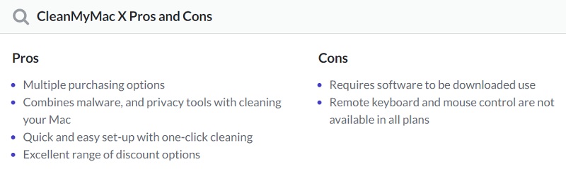 Voor- en nadelen van CleanMyMac
