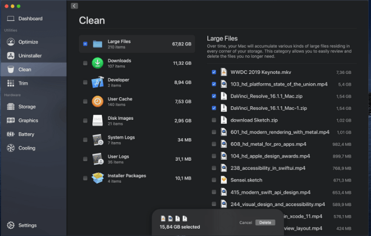 أفضل تطبيق Mac Cleaner Sensei