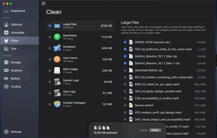 Melhor Mac Cleaner Sensei