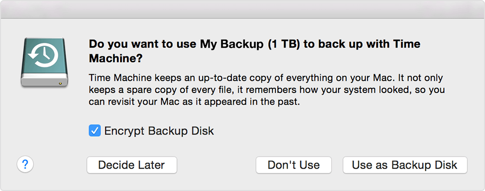 Backup de máquina do tempo para Mac