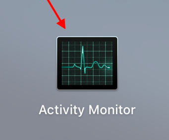 Abra o Activity Monitor para desinstalar a transmissão